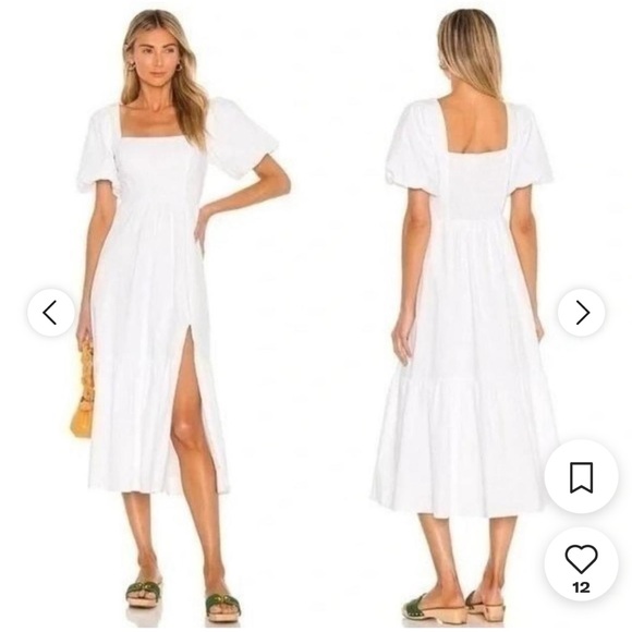 Astr Dresses & Skirts - NWOT ASTR the label white poplin puff sleeve dress